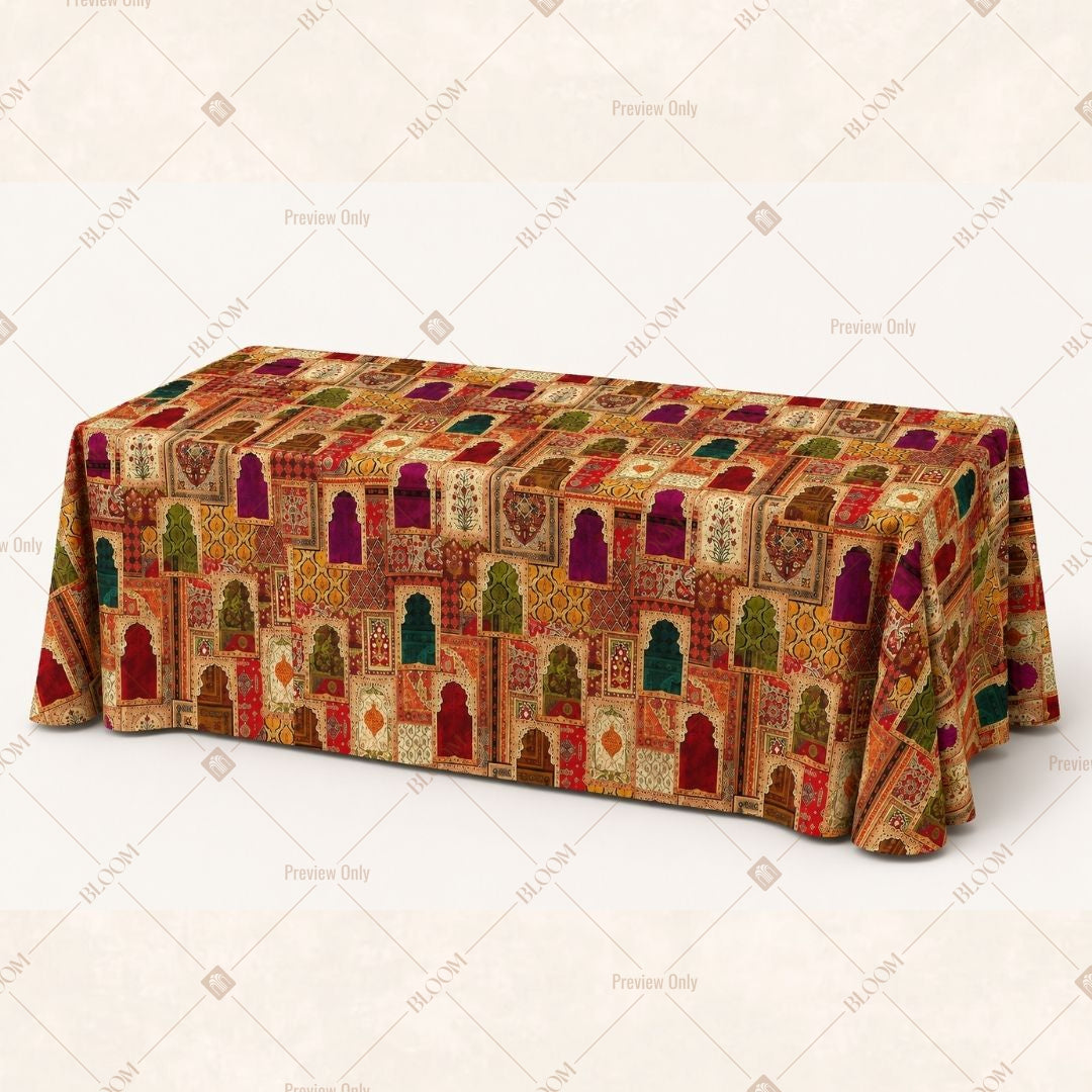 Folk Art Village Table Cover Pack Of 6