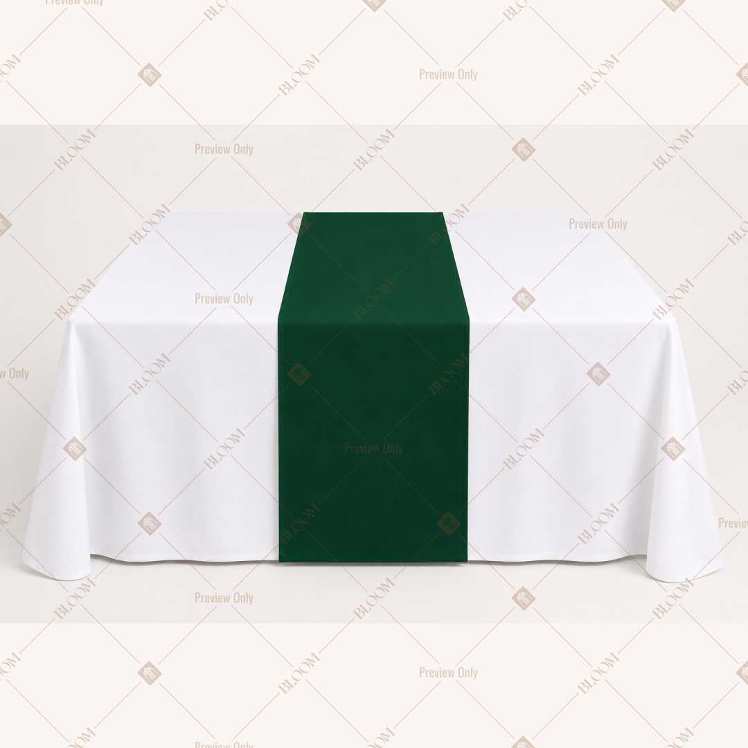 Dark Green Table Runner Pack Of 12