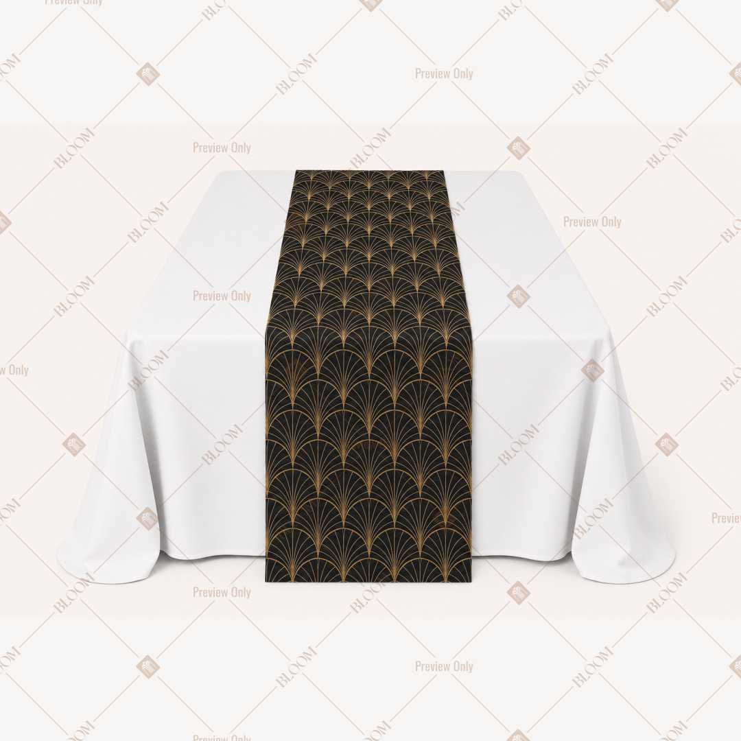 Black Gold Royal Table Runner Pack Of 12