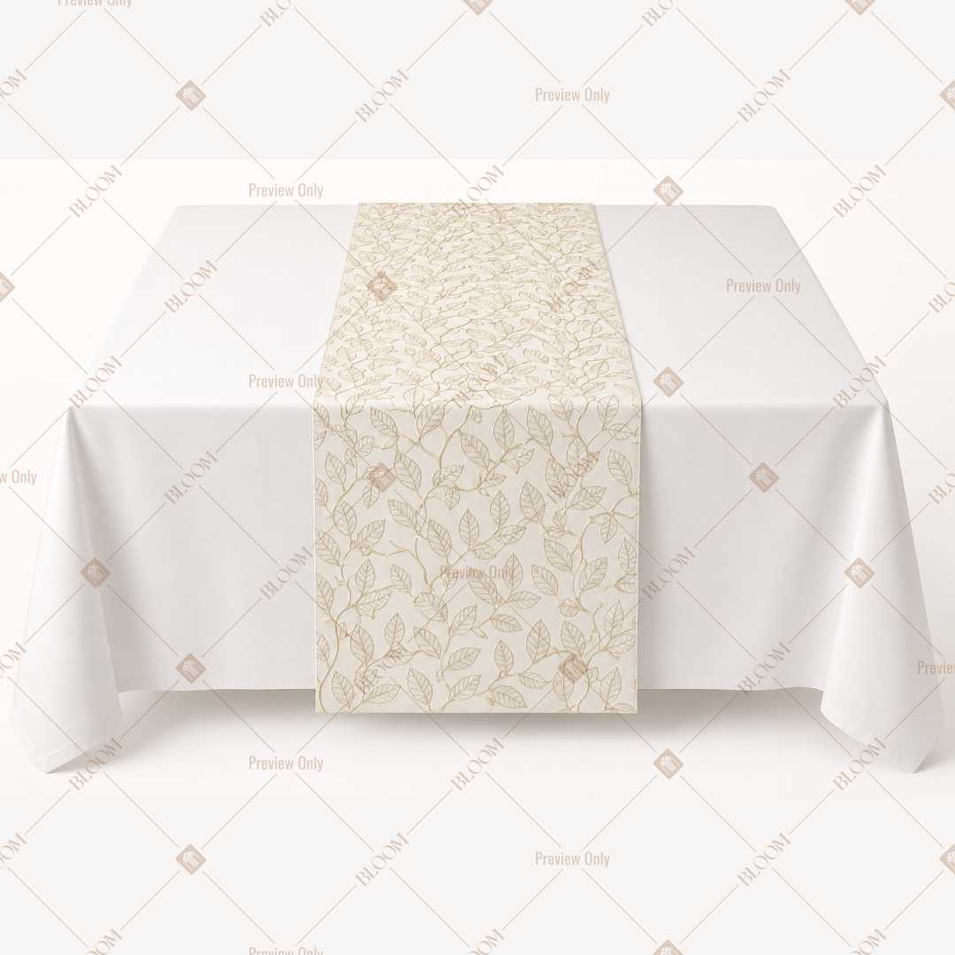 Ivory Diamond Trellis Table Runner Pack Of 12