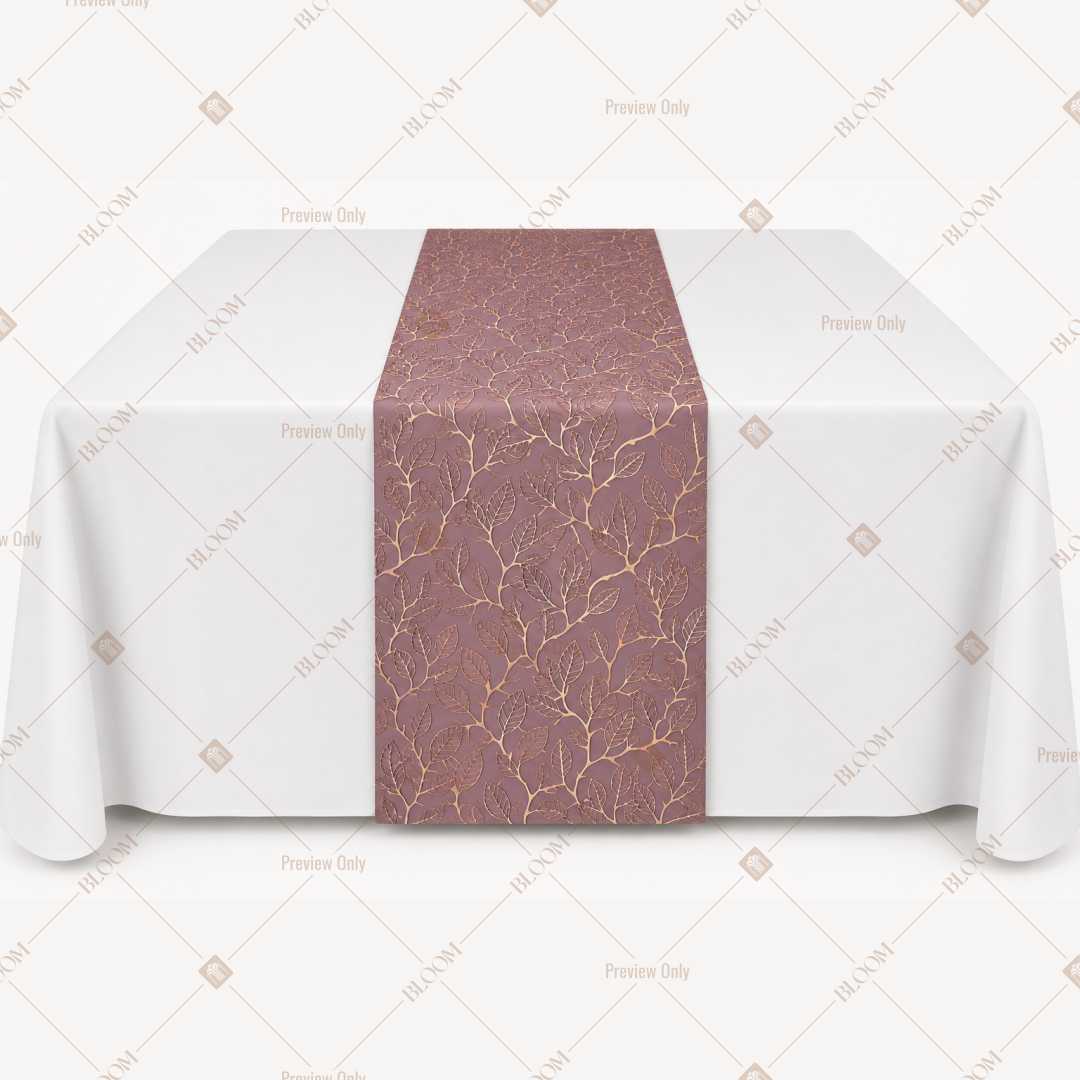 Dusty Rose Solid Table Runner Pack Of 12