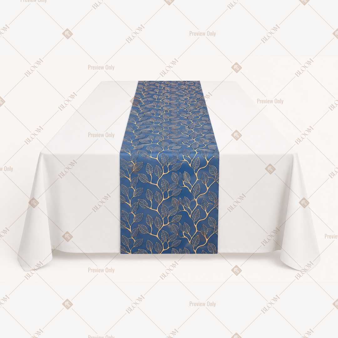 Blue Solid Table Runner Pack Of 12
