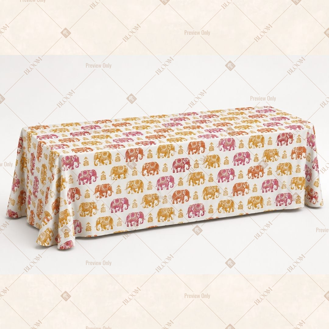 Folk Art Festival Table Cover Pack Of 6