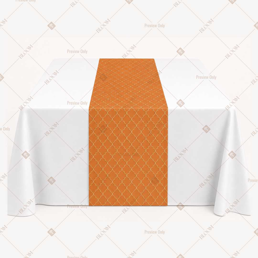 Orange Solid Table Runner Pack Of 12