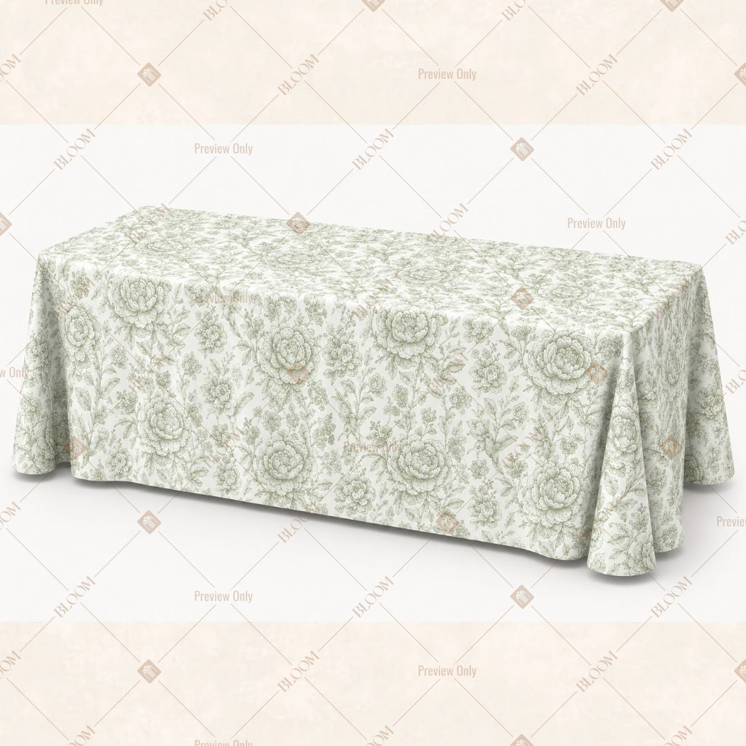 Sage Botanical Table Cover Pack Of 6