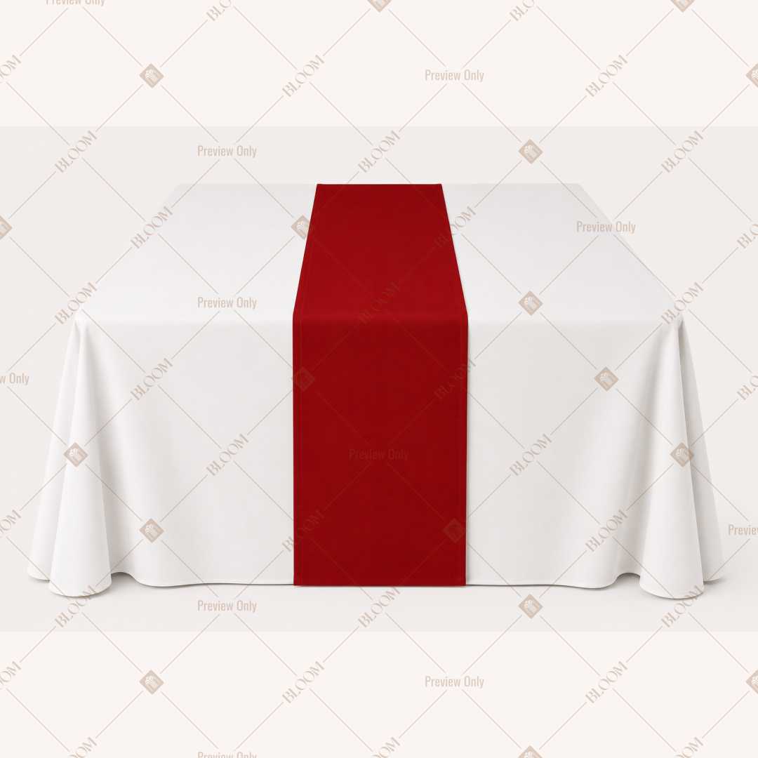 Dark Red Table Runner Pack Of 12