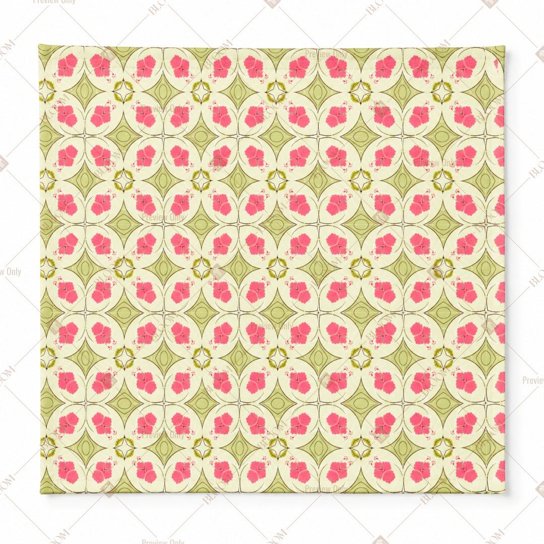 Pink Floral Medallion Pattern Design
