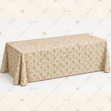 Beige Floral Trellis Table Cover Pack Of 6
