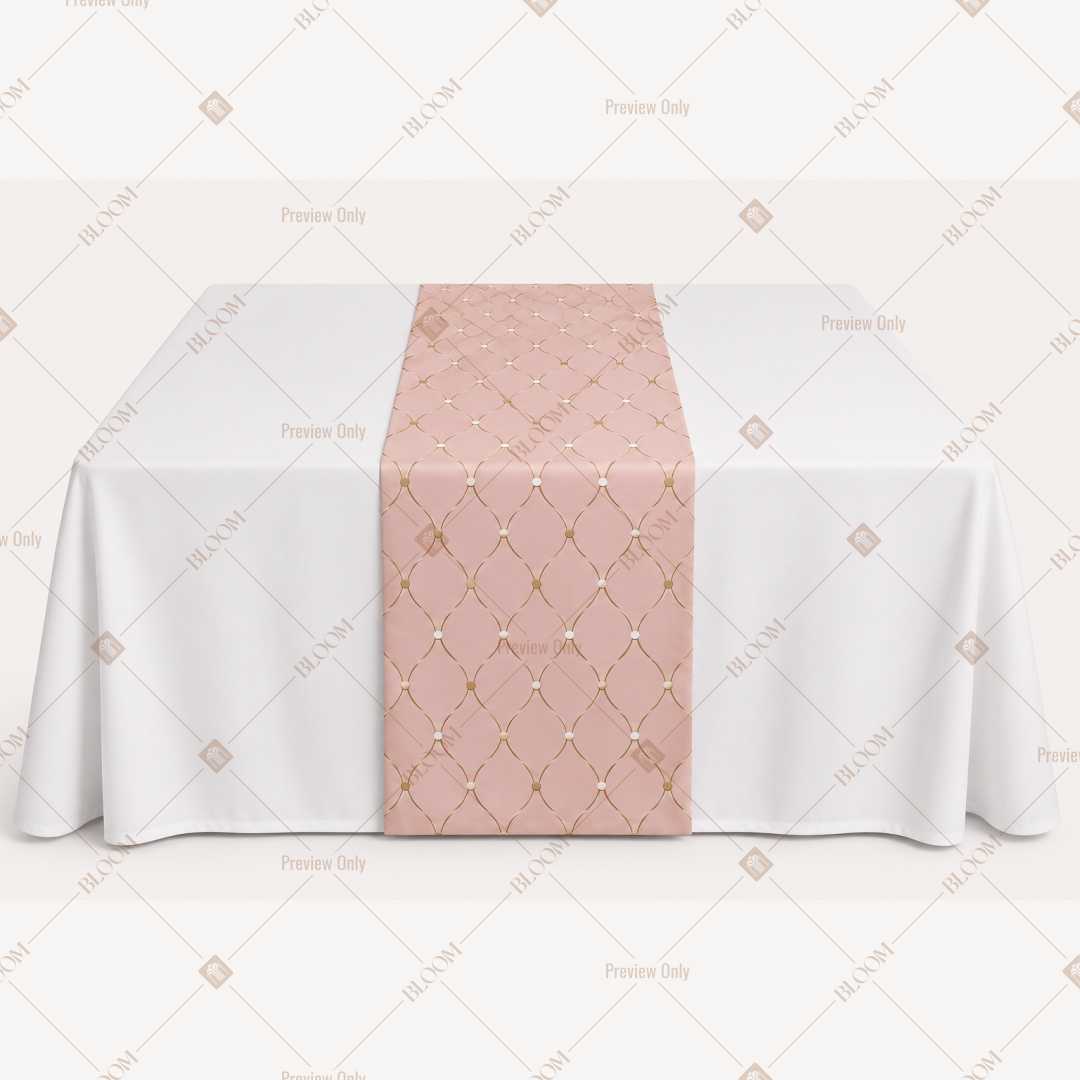 Blush Pink Solid Table Runner Pack Of 12