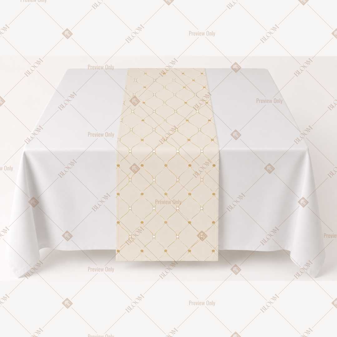 Ivory Trellis Table Runner Pack Of 12