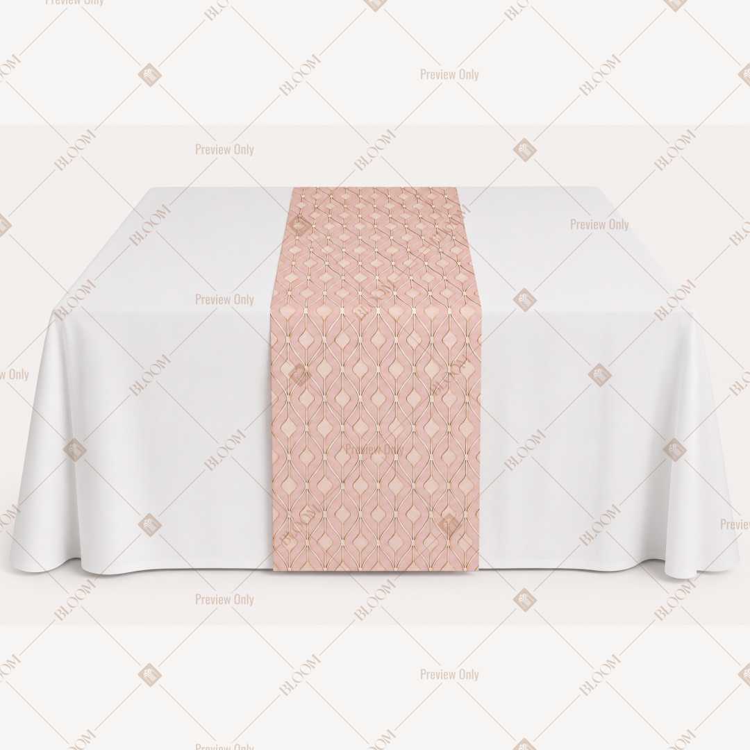 Blush Pink Dot Table Runner Pack Of 12