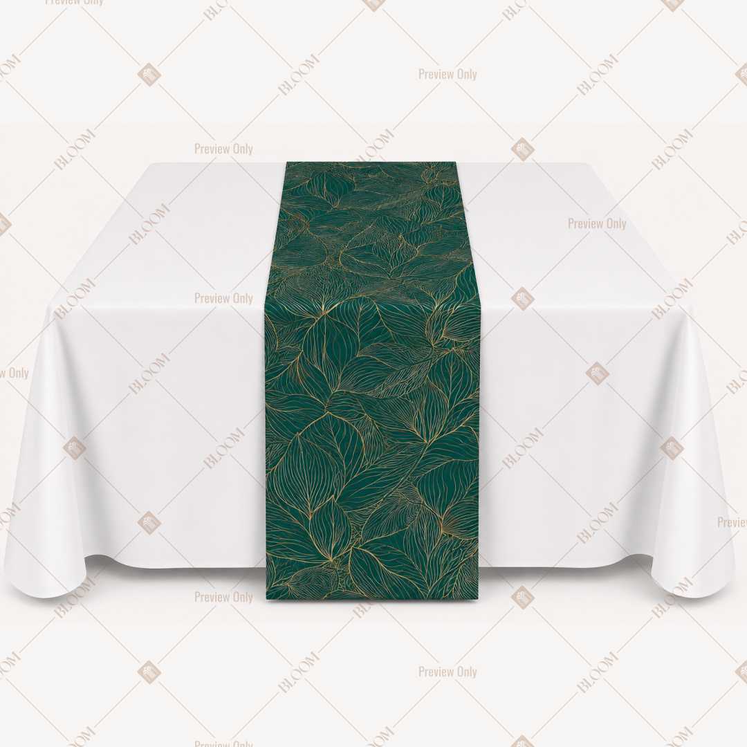 Emerald Botanical Luxe Table Runner Pack Of 12
