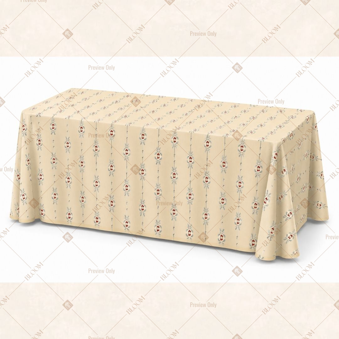 Beige Stripe Table Cover Pack Of 6