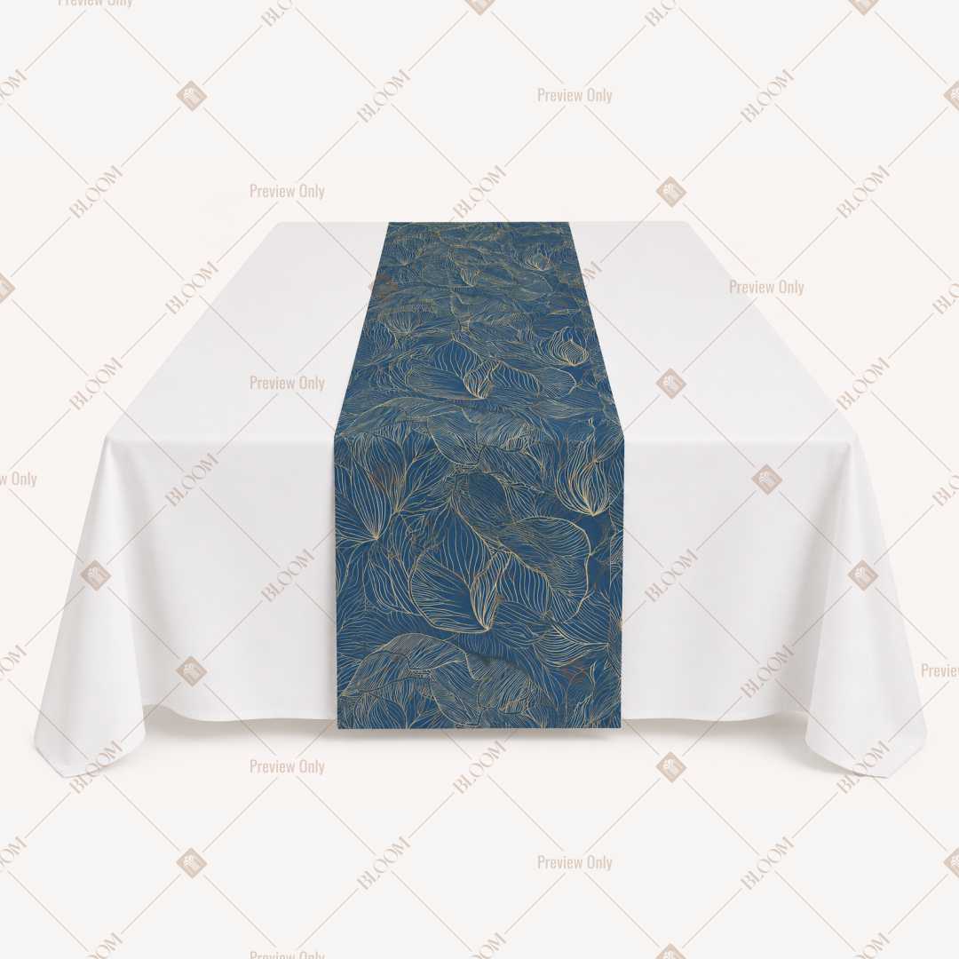 Blue Royal Damask Table Runner Pack Of 12