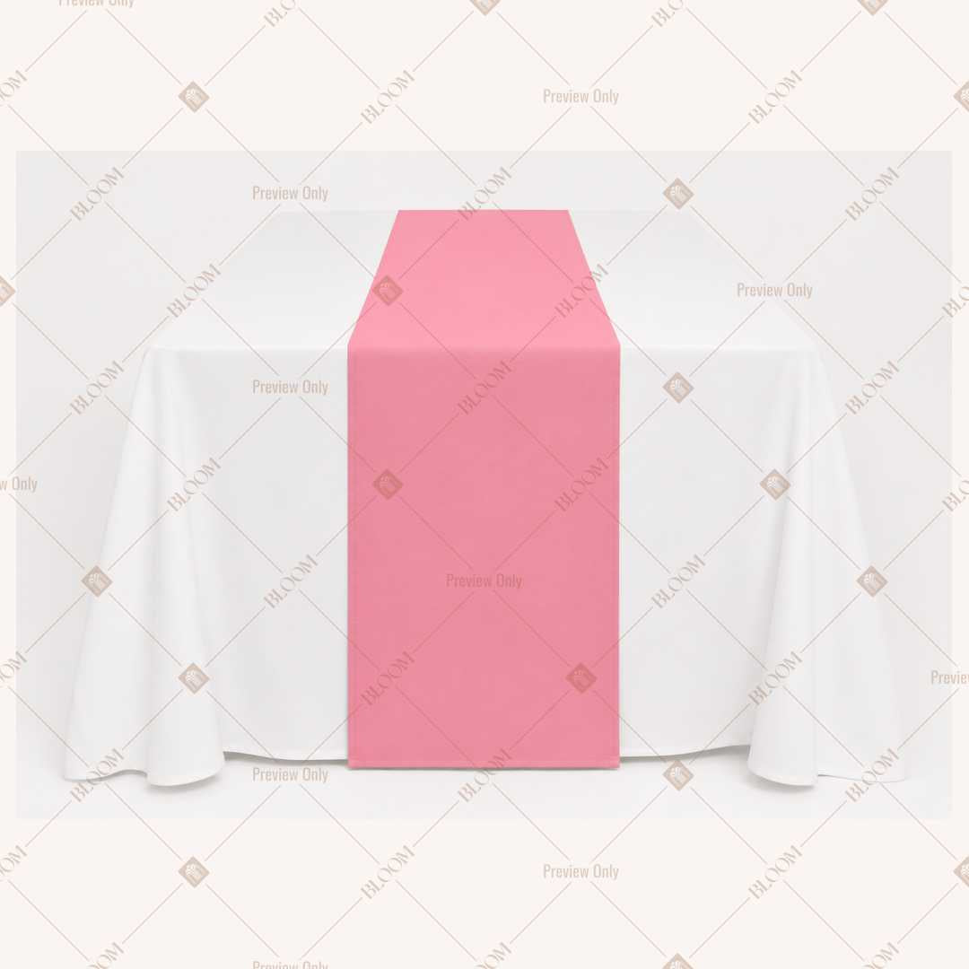 Baby Pink Table Runner Pack Of 12