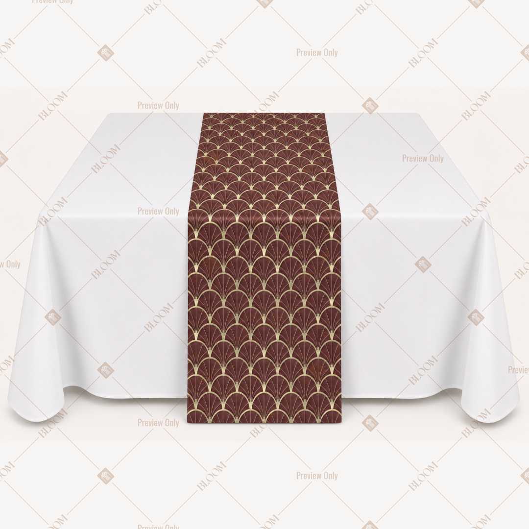 Burgundy Diamond Trellis Table Runner Pack Of 12