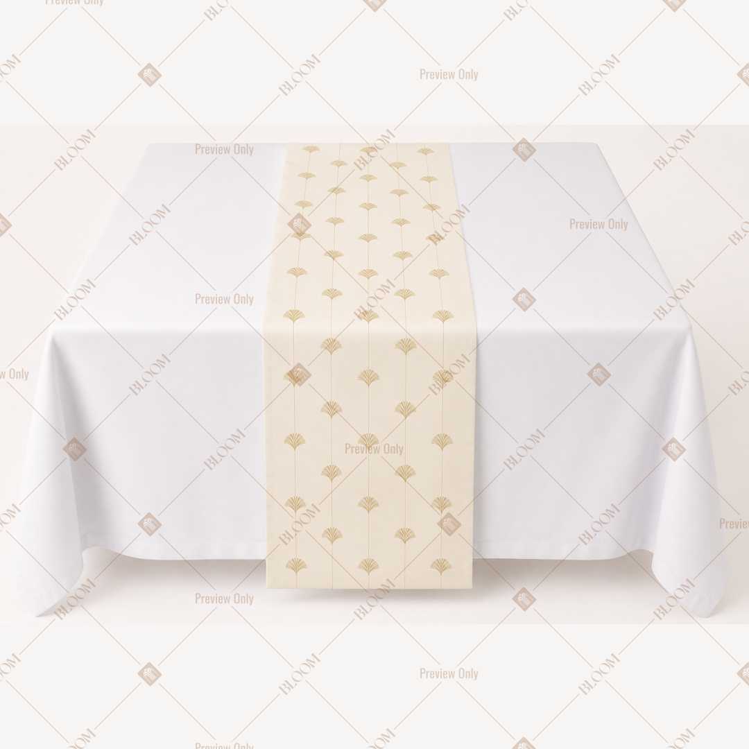 Ivory Gold Dot Table Runner Pack Of 12