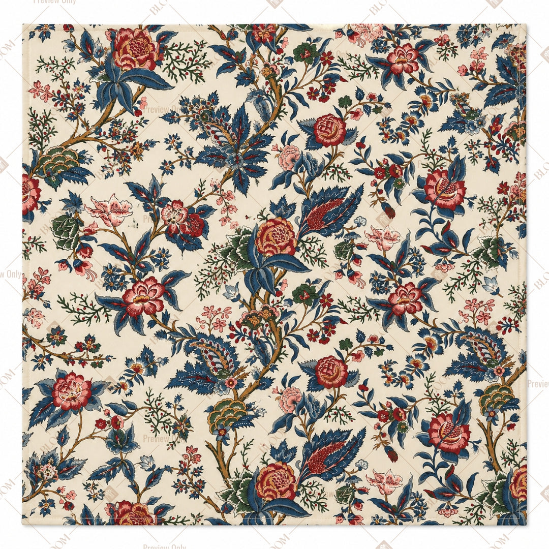 Vintage Floral Bird Pattern Design