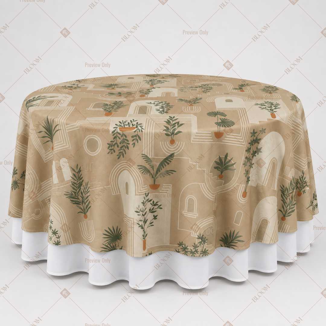 Neutral Botanical Leaf Table Overlay Pack of 6