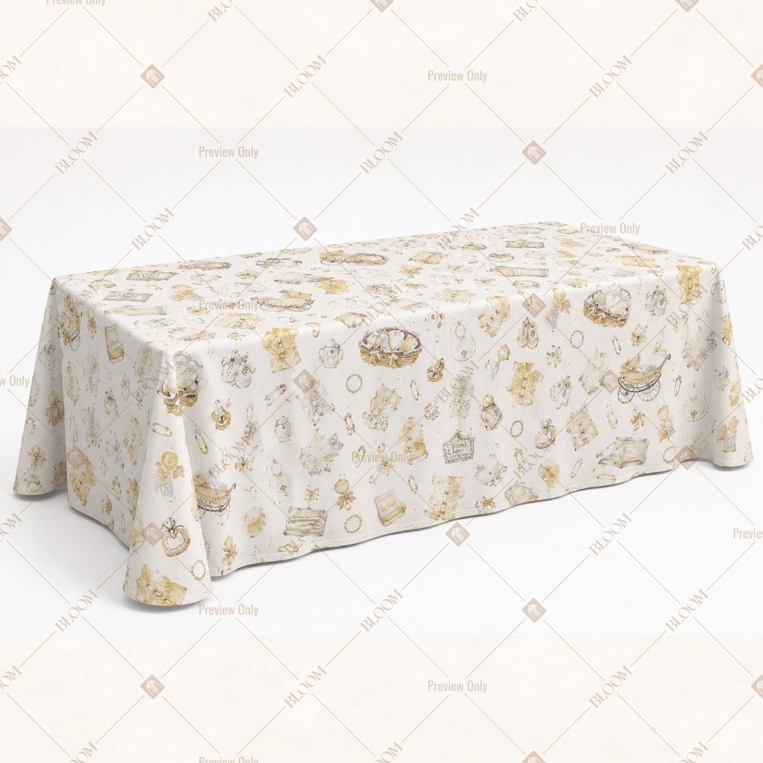 Golden Royal Motif Table Cover Pack Of 6