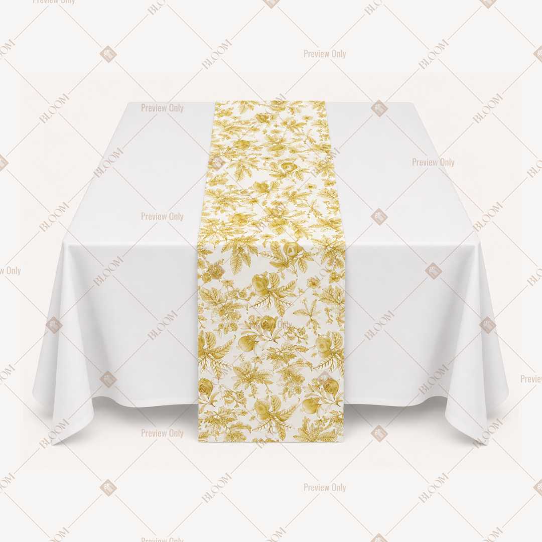 Yellow Botanical Vine Table Runner Pack Of 12