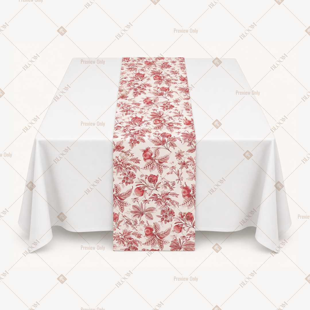 Rose Garden Floral Table Runner Pack Of 12