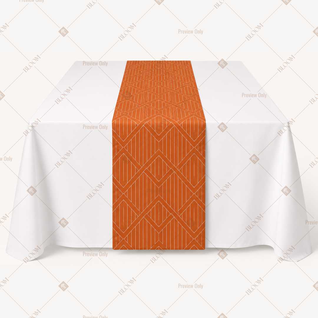 Orange Solid Table Runner Pack Of 12