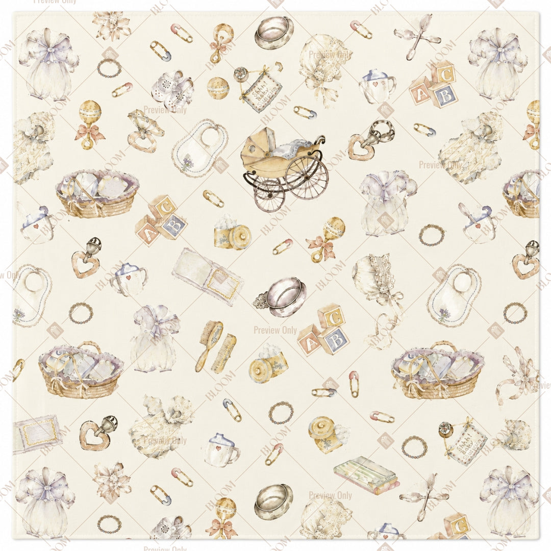Cream Doodle Motif Pattern Design
