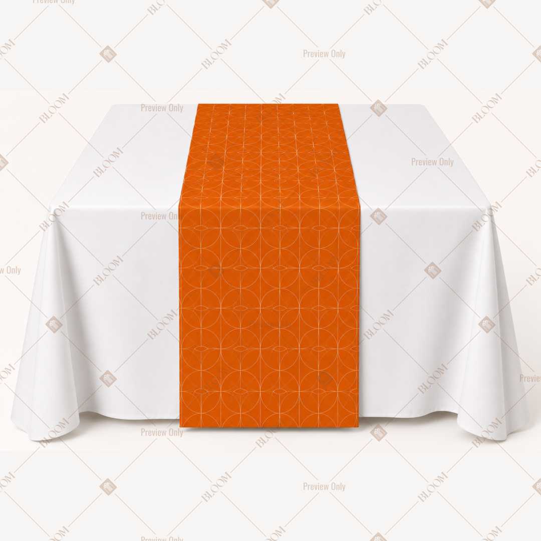 Orange Solid Table Runner Pack Of 12