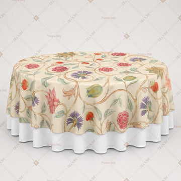 Vintage Folk Art Floral Table Overlay Pack of 6