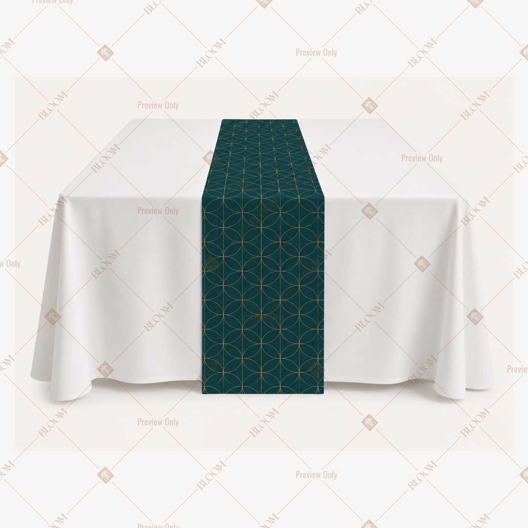 Teal Solid Table Runner Pack Of 12