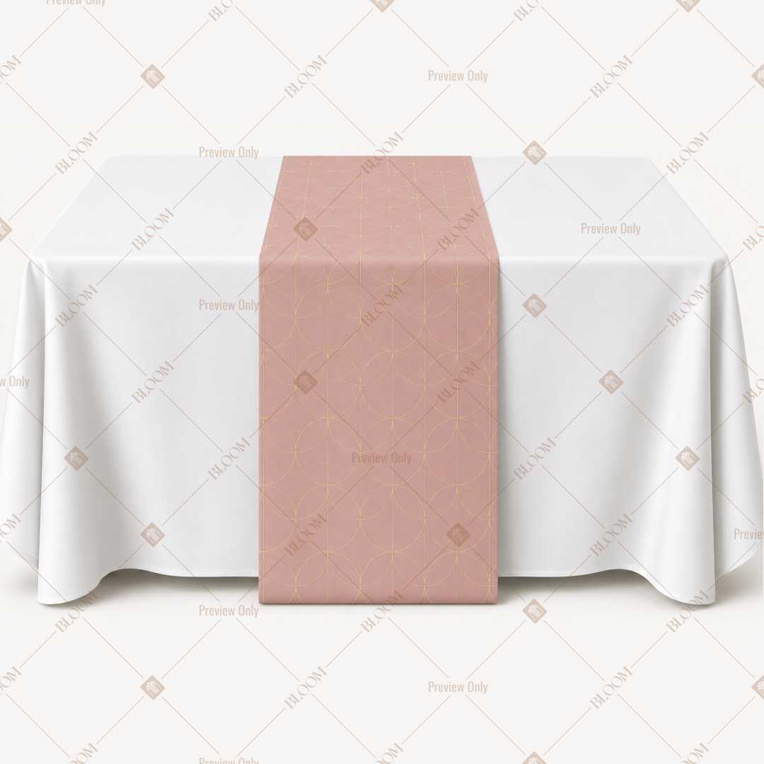 Blush Pink Solid Table Runner Pack Of 12