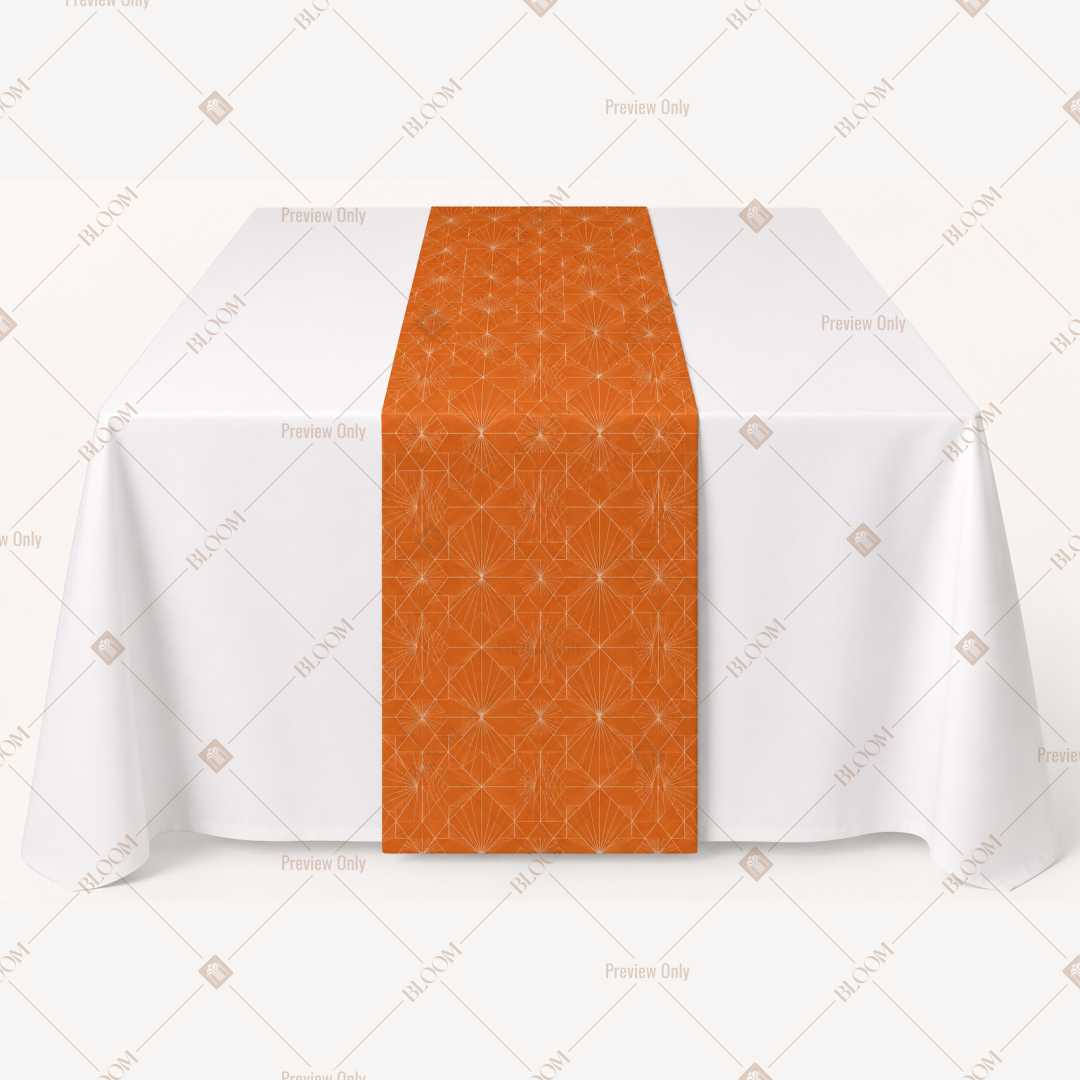 Orange Solid Table Runner Pack Of 12