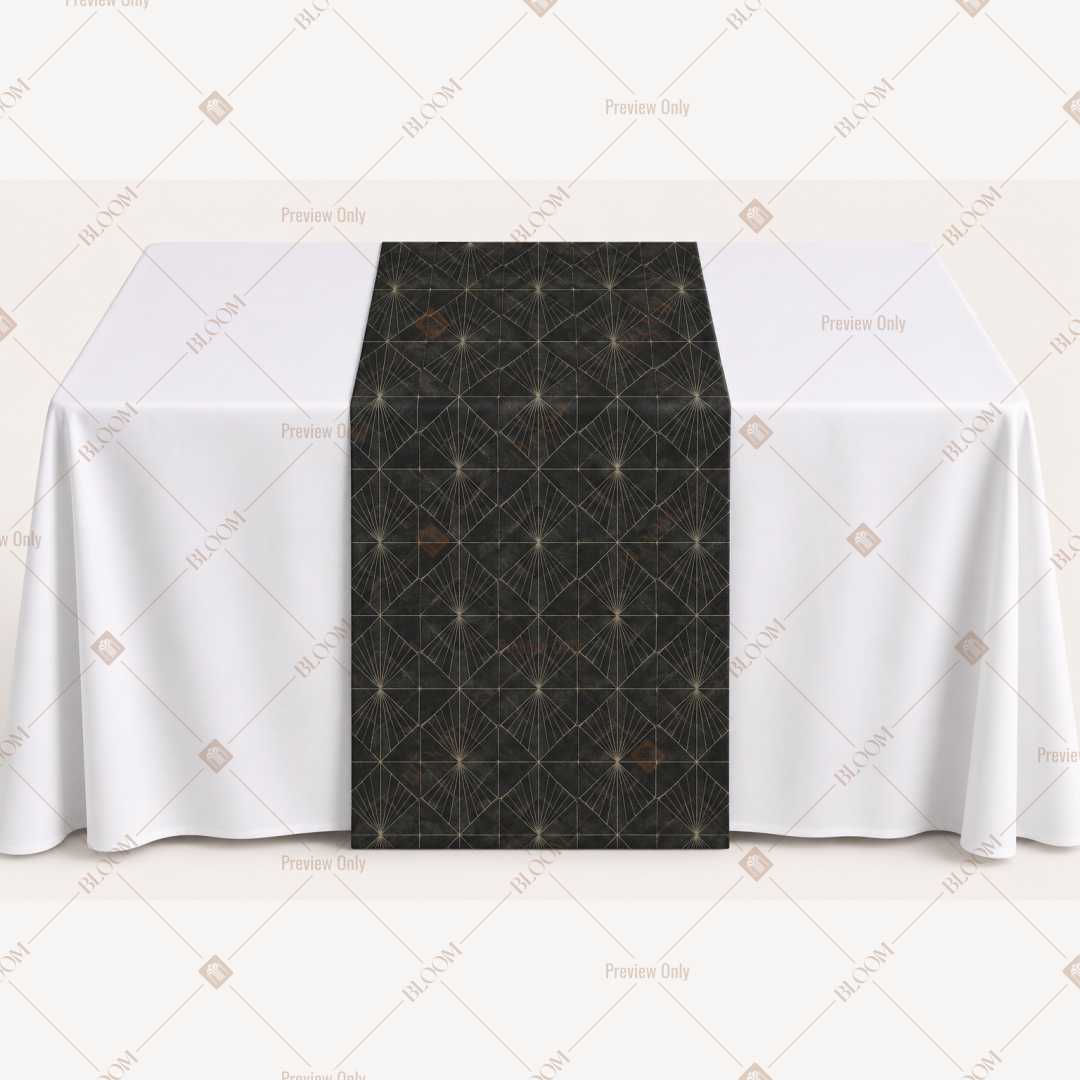 Black Diamond Luxe Table Runner Pack Of 12