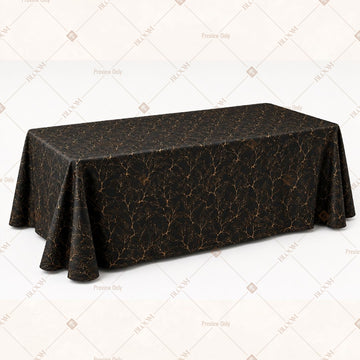 Black Damask Table Cover Pack Of 6