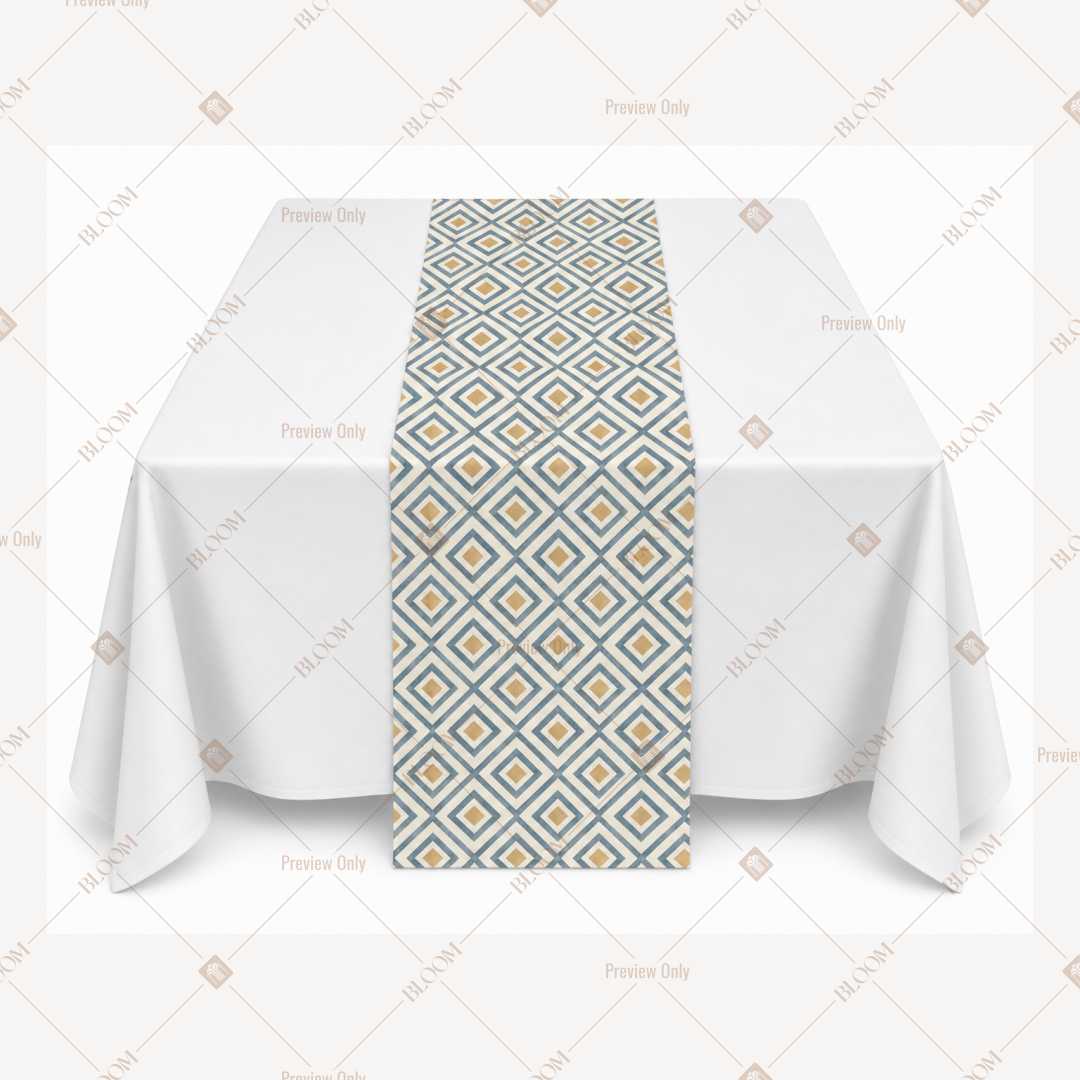 Beige Ornamental Trellis Table Runner Pack Of 12