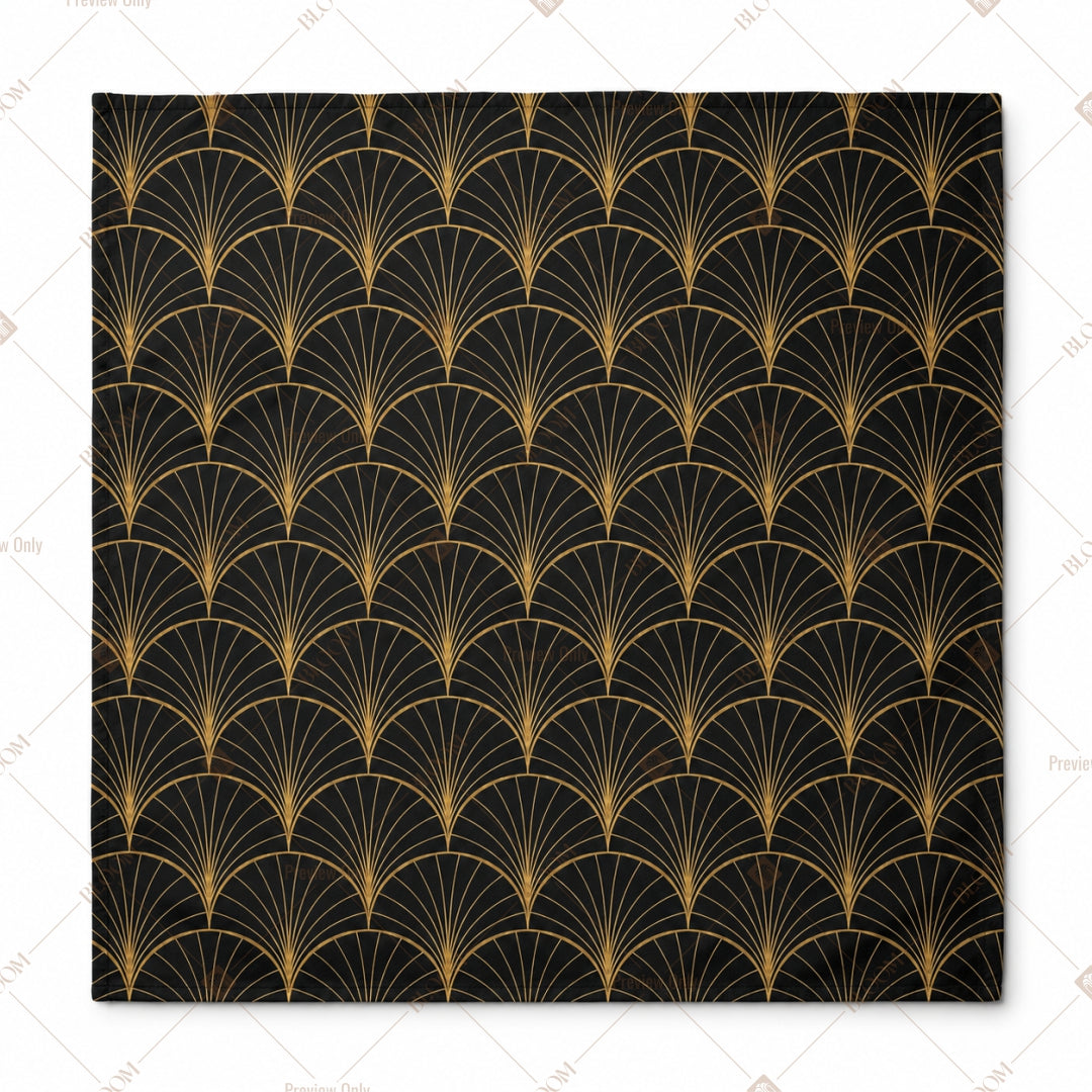 Black Gold Art Deco Pattern Design