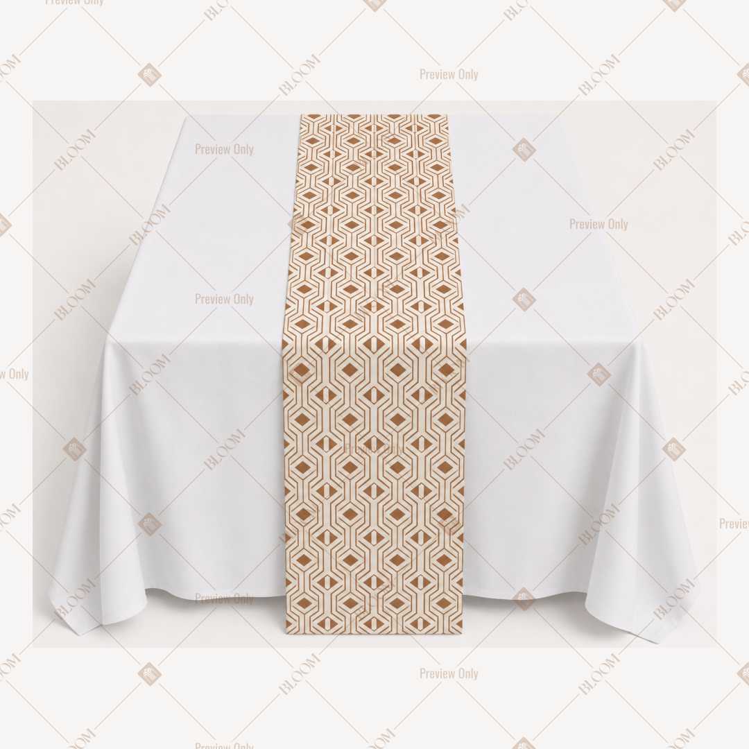 Peach Diamond Trellis Table Runner Pack Of 12