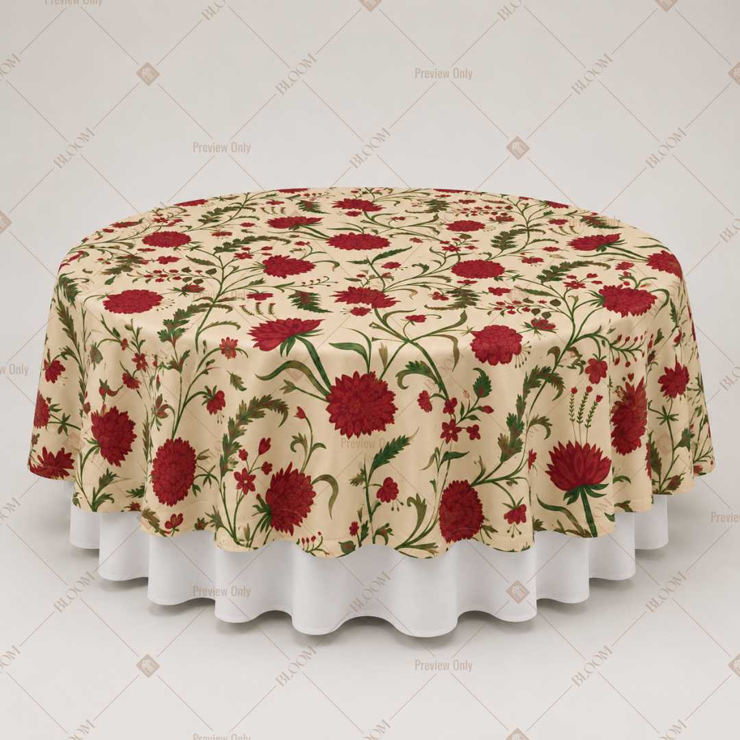 Red Pomegranate Botanical Table Overlay Pack of 6