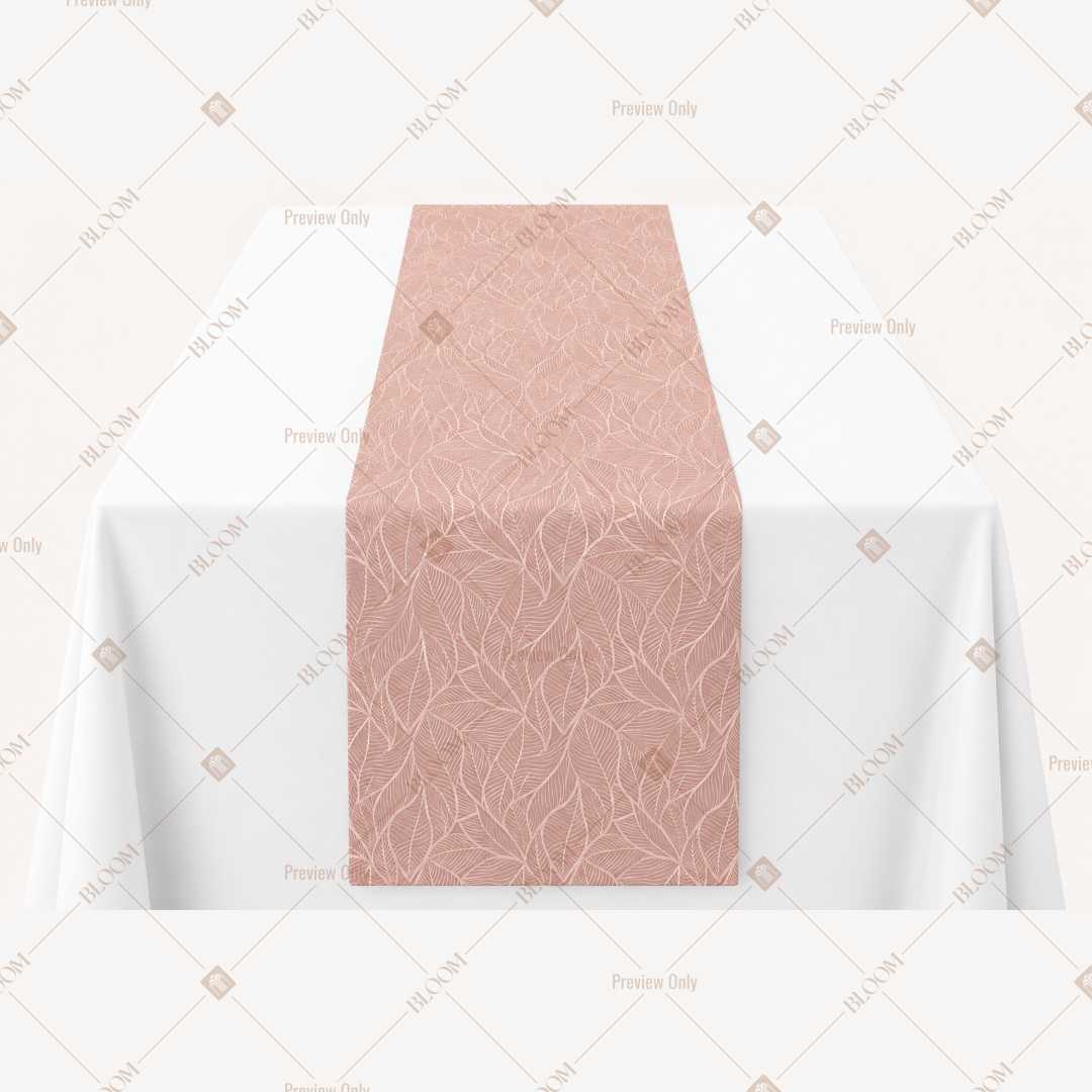 Blush Pink Solid Table Runner Pack Of 12