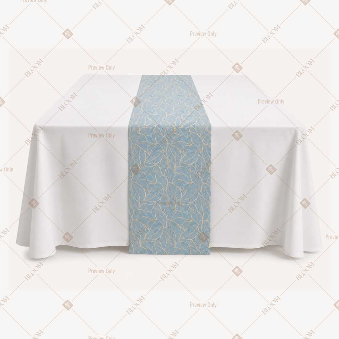 Baby Blue Solid Table Runner Pack Of 12