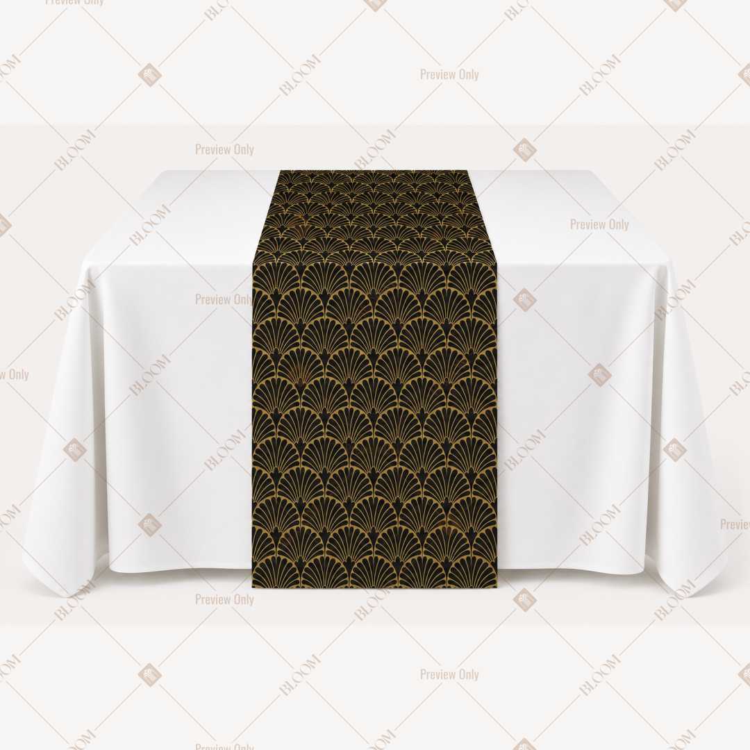 Black Gold Honeycomb Table Runner Pack Of 12
