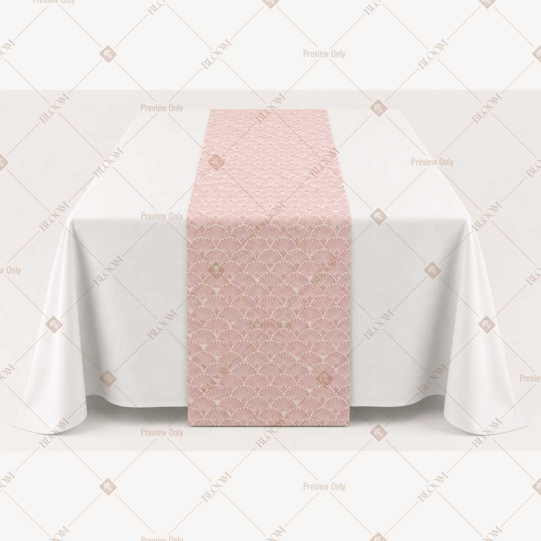 Blush Pink Solid Table Runner Pack Of 12