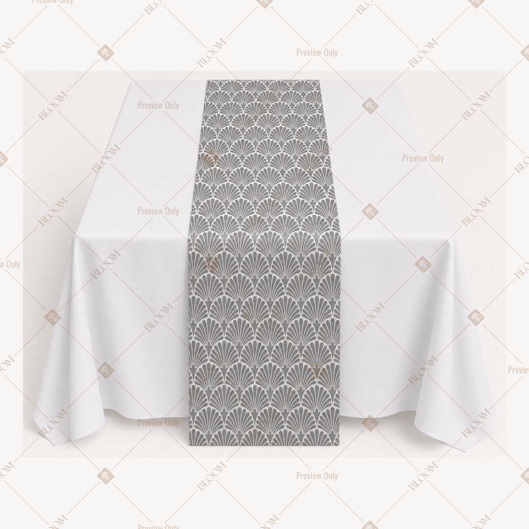 Grey Solid Table Runner Pack Of 12