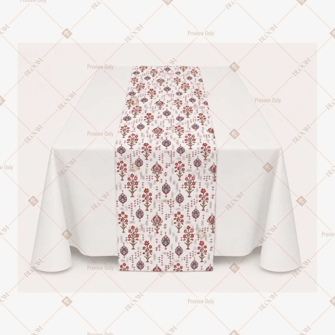 Peach Floral Vine Table Runner Pack Of 12