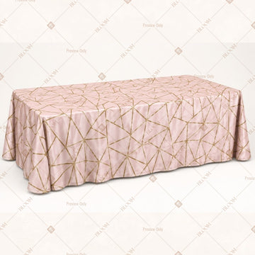 Rose Gold Geo Table Cover Pack Of 6