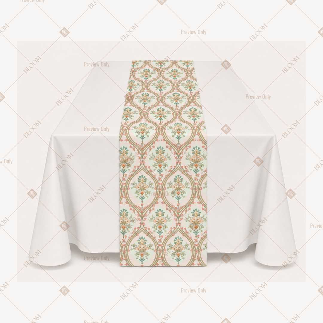 Beige Diamond Trellis Table Runner Pack Of 12