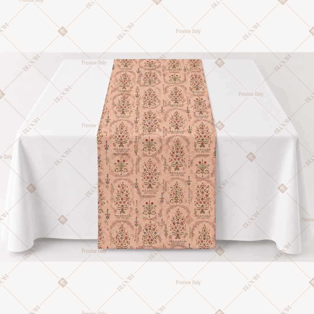 Peach Floral Trellis Table Runner Pack Of 12