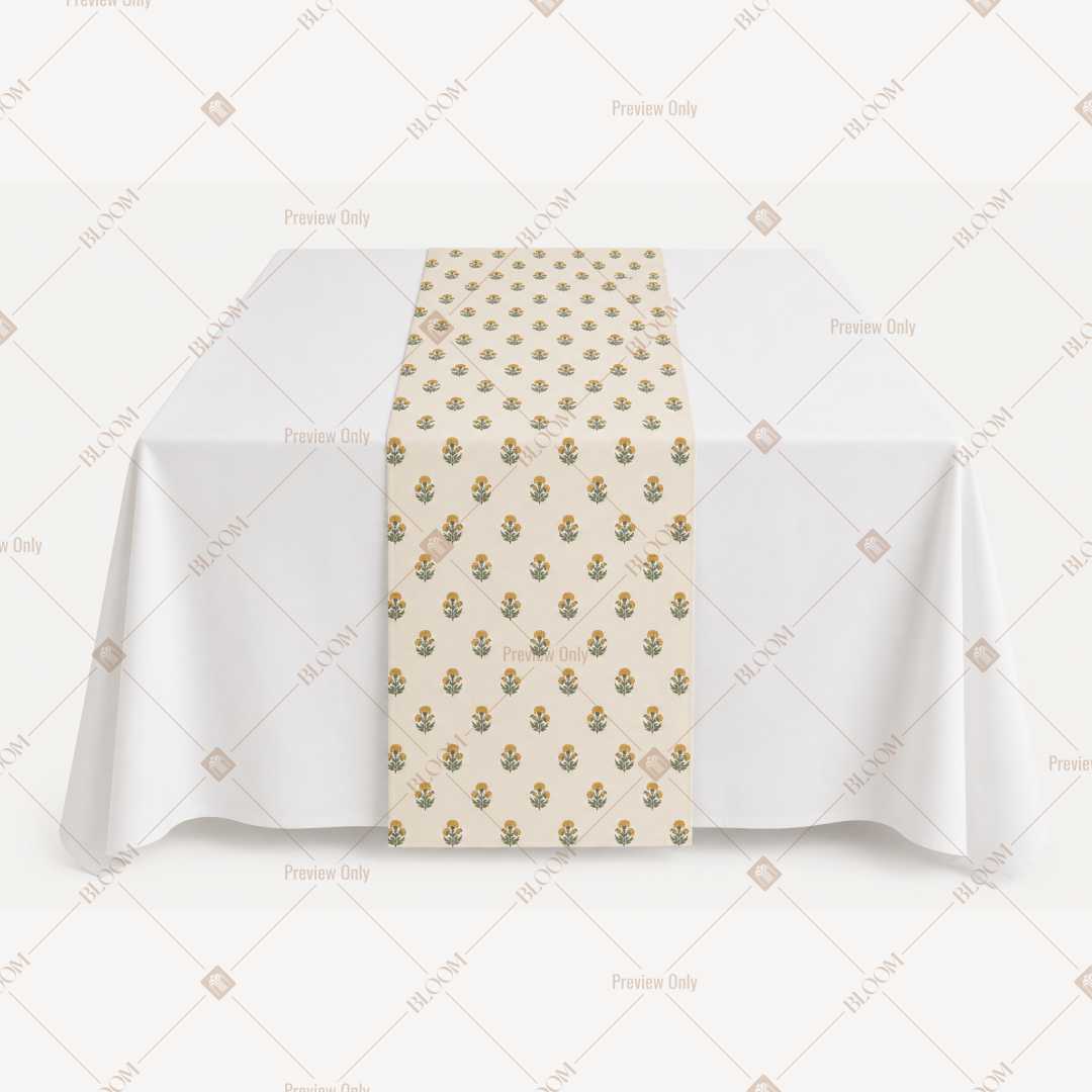 Mustard Diamond Trellis Table Runner Pack Of 12