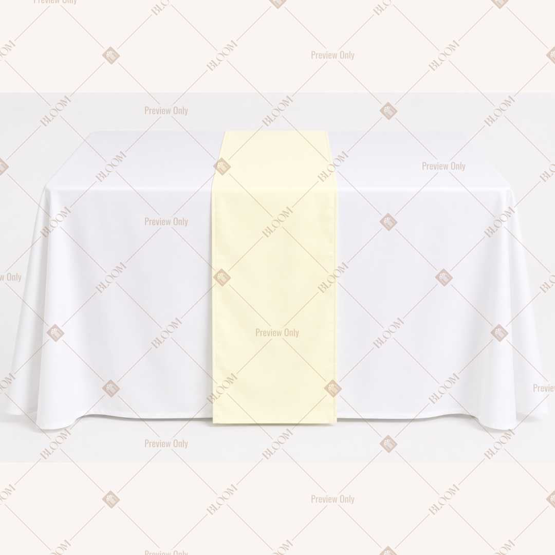Ivory Table Runner Pack Of 12
